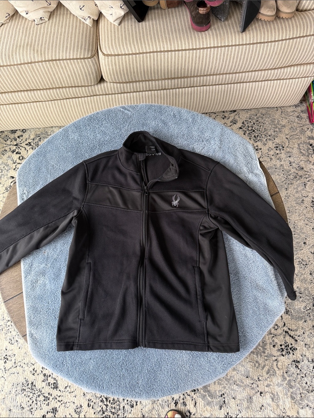 Spyder Men’s Black Lightweight Full-Zip Shirt Jacket